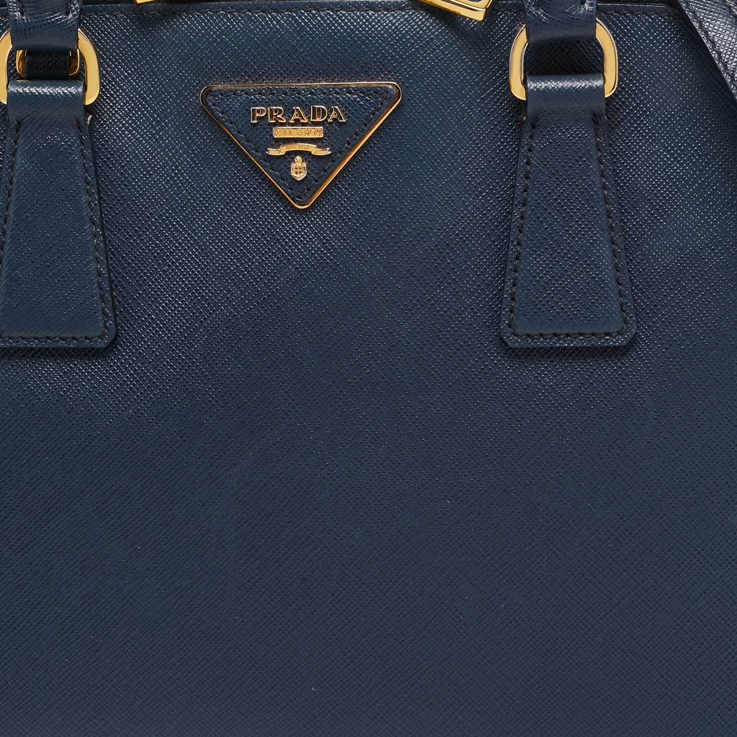 PRADA Navy Blue Saffiano Lux Leather Medium Promenade Bag