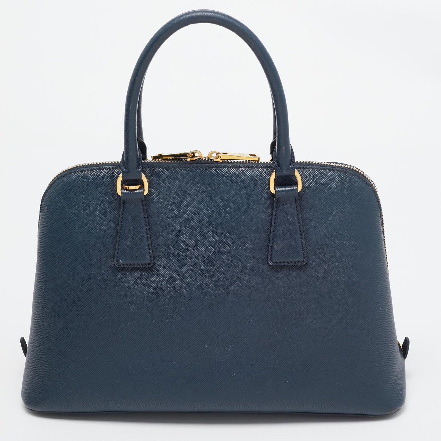 PRADA Navy Blue Saffiano Lux Leather Medium Promenade Bag