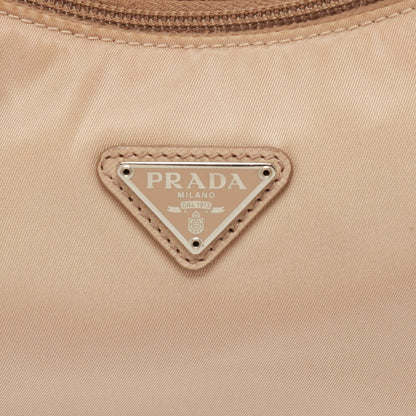 PRADA Beige Tessuto Nylon Re-Edition 2000 Baguette Bag