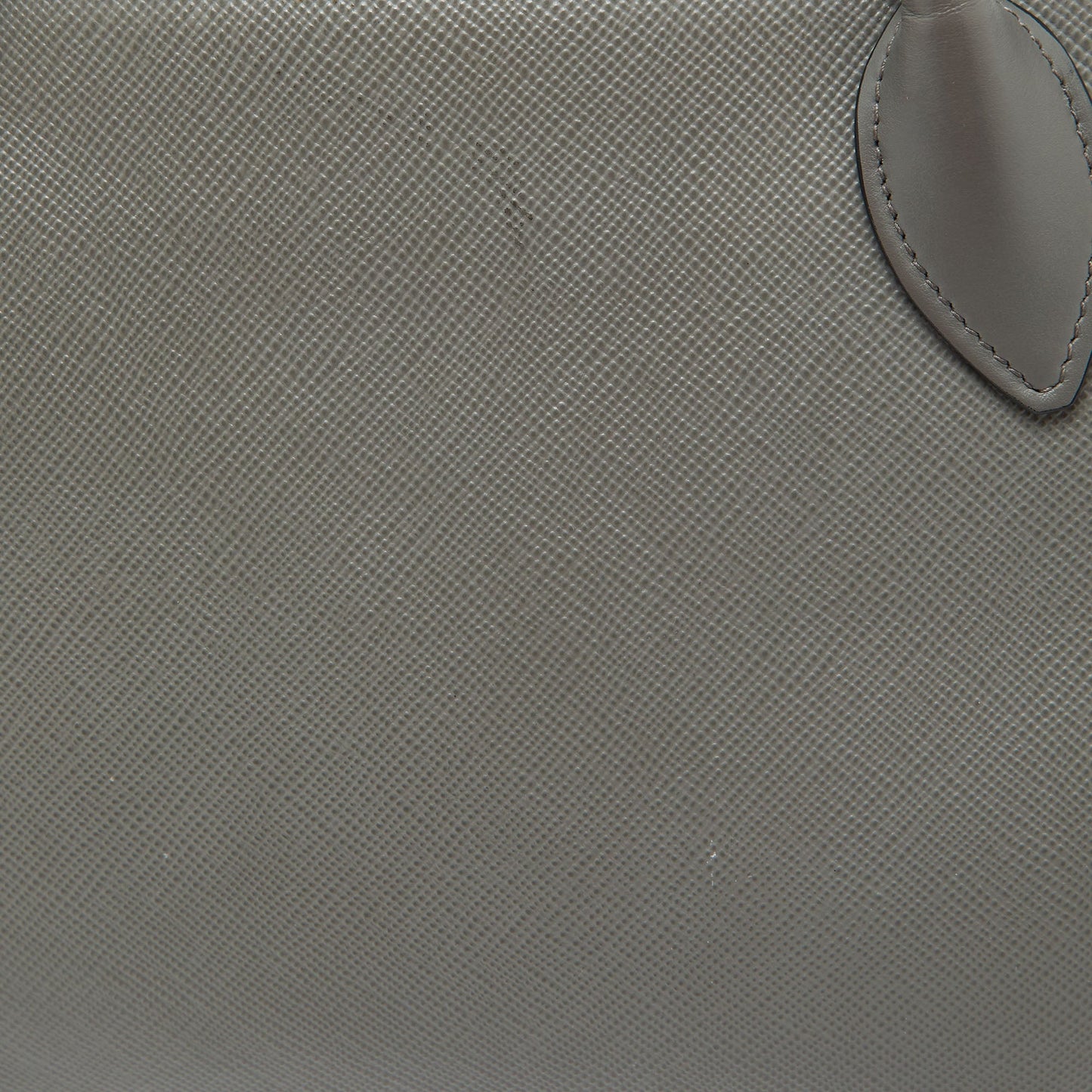 PRADA Grey Saffiano Cuir Leather Monochrome Tote