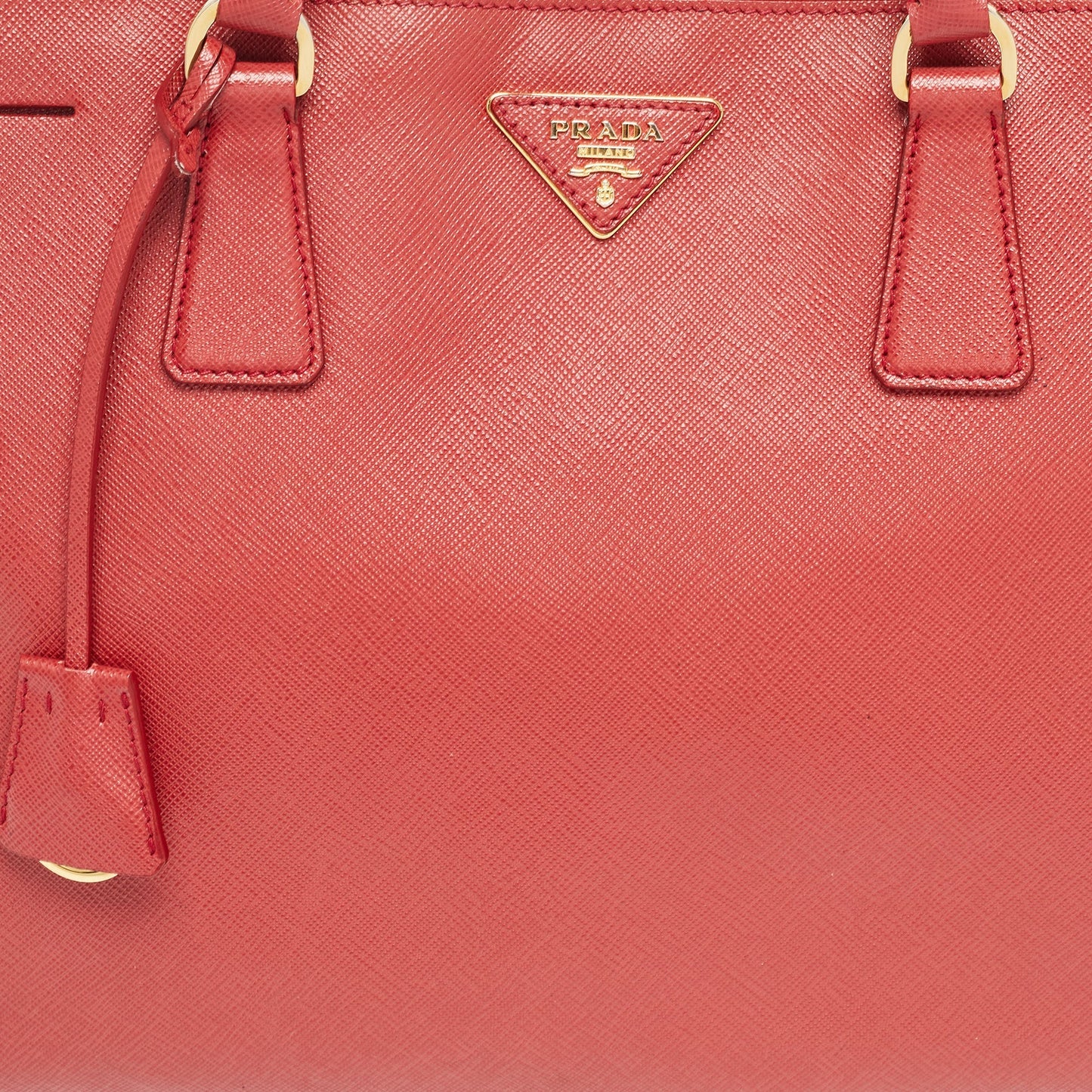 PRADA Red Saffiano Lux Leather Large Galleria Tote