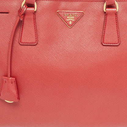 PRADA Red Saffiano Lux Leather Large Galleria Tote