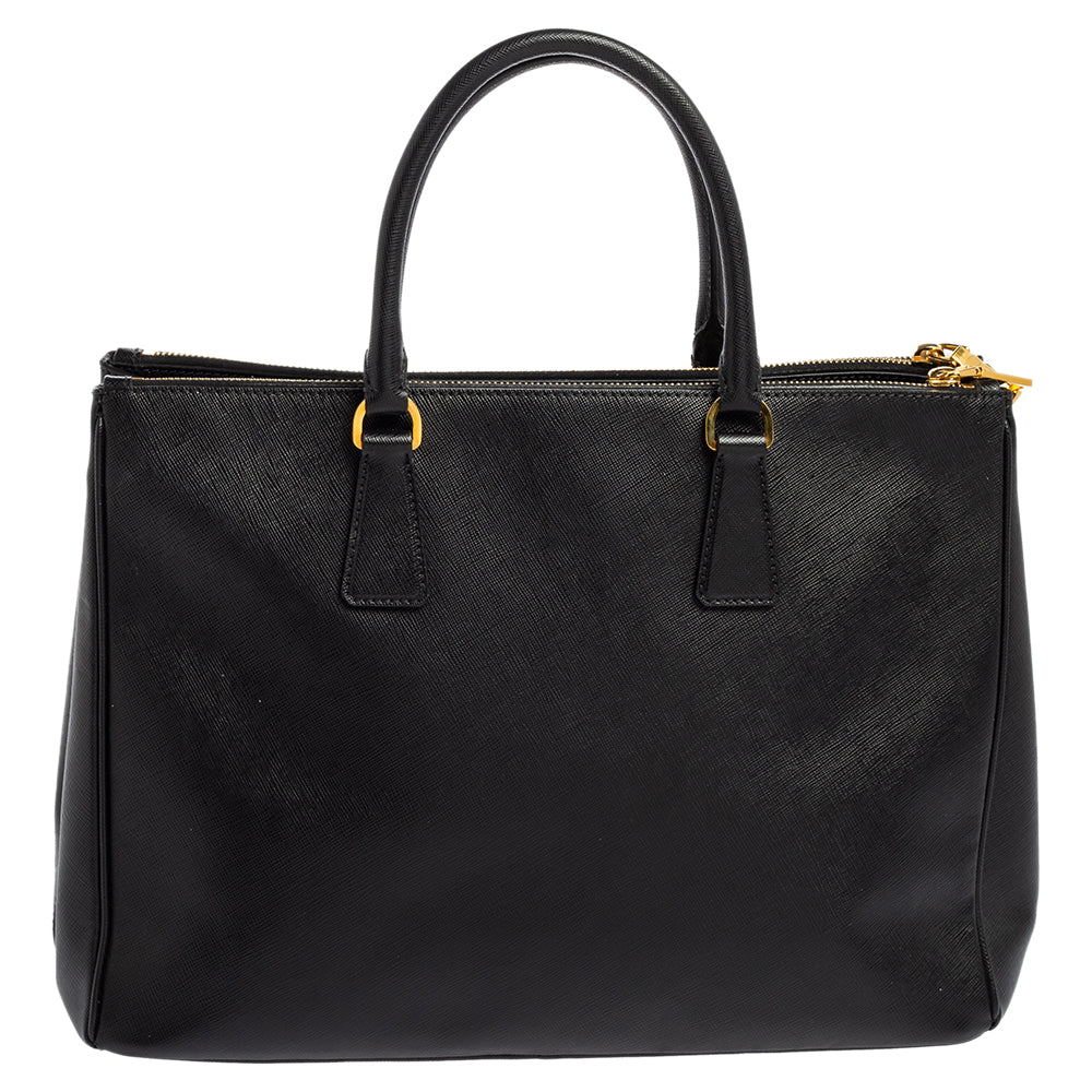 Prada Saffiano Lux Leather Large Double Zip Tote