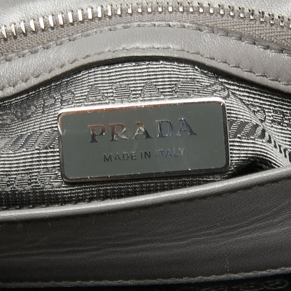 Prada Grey Nappa Leather Large Spectrum Shoulder Bag