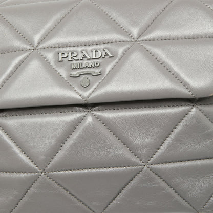 Prada Grey Nappa Leather Large Spectrum Shoulder Bag