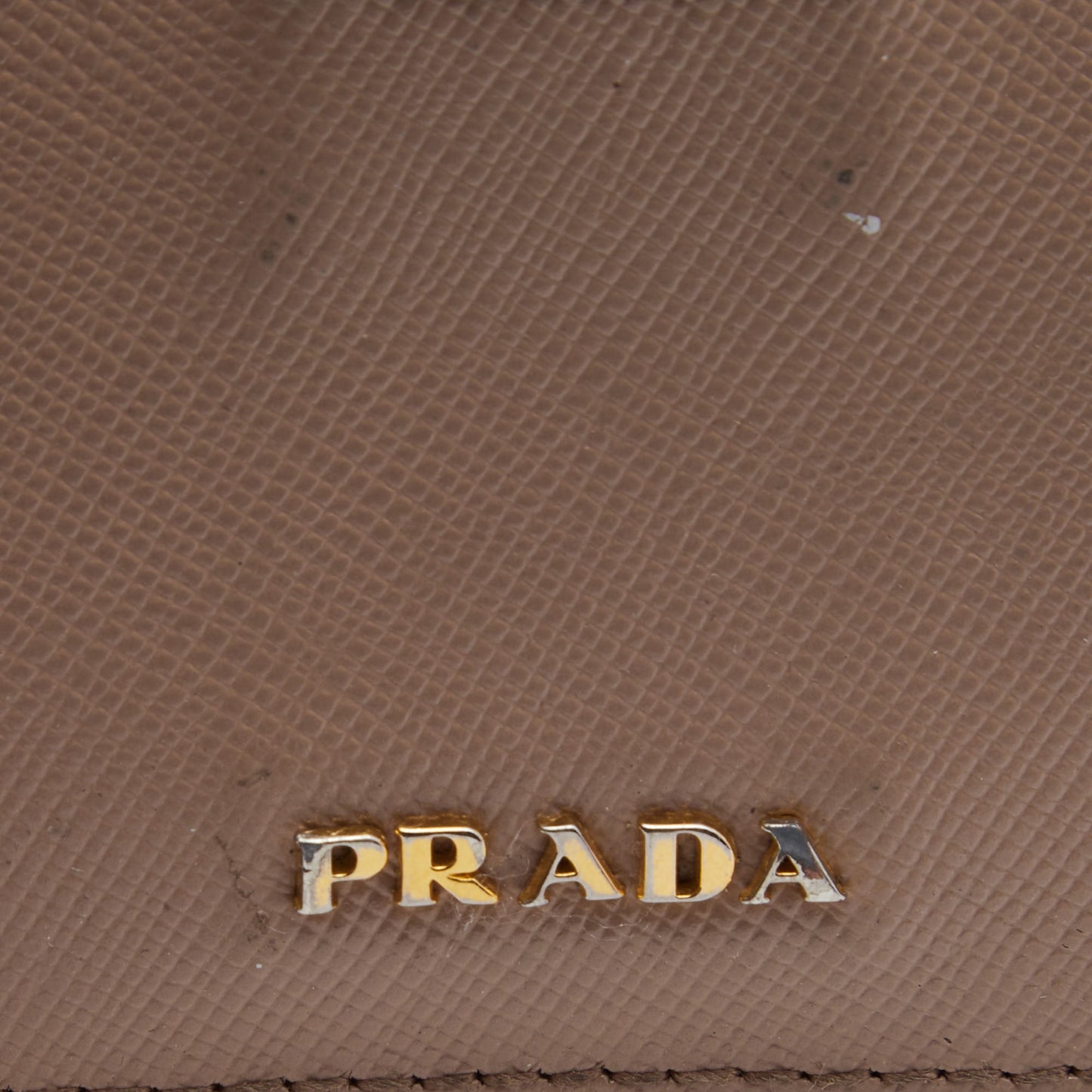 Prada Beige Saffiano Leather 5 Gusset Card Holder