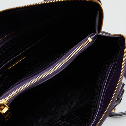 PRADA Purple Saffiano Lux Patent Leather Promenade Satchel