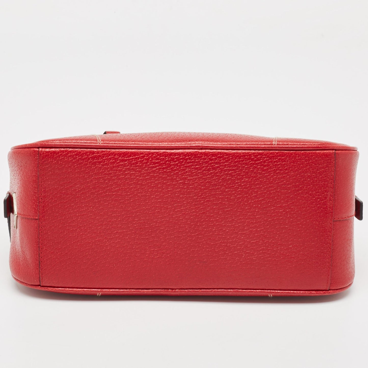 PRADA Red Leather Mini Bowler Bag