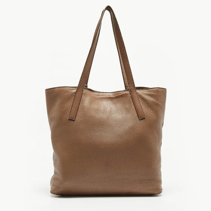 PRADA Beige Cervo Leather Tote