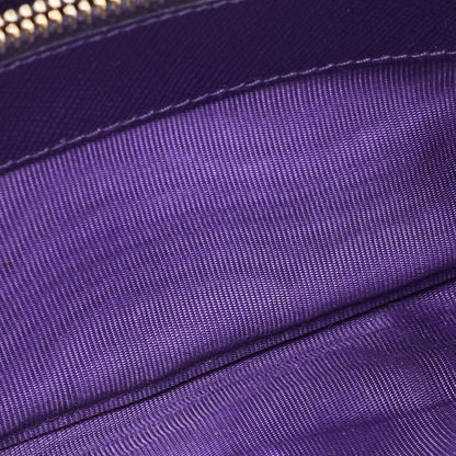 PRADA Purple Saffiano Leather Logo Flap Continental Wallet