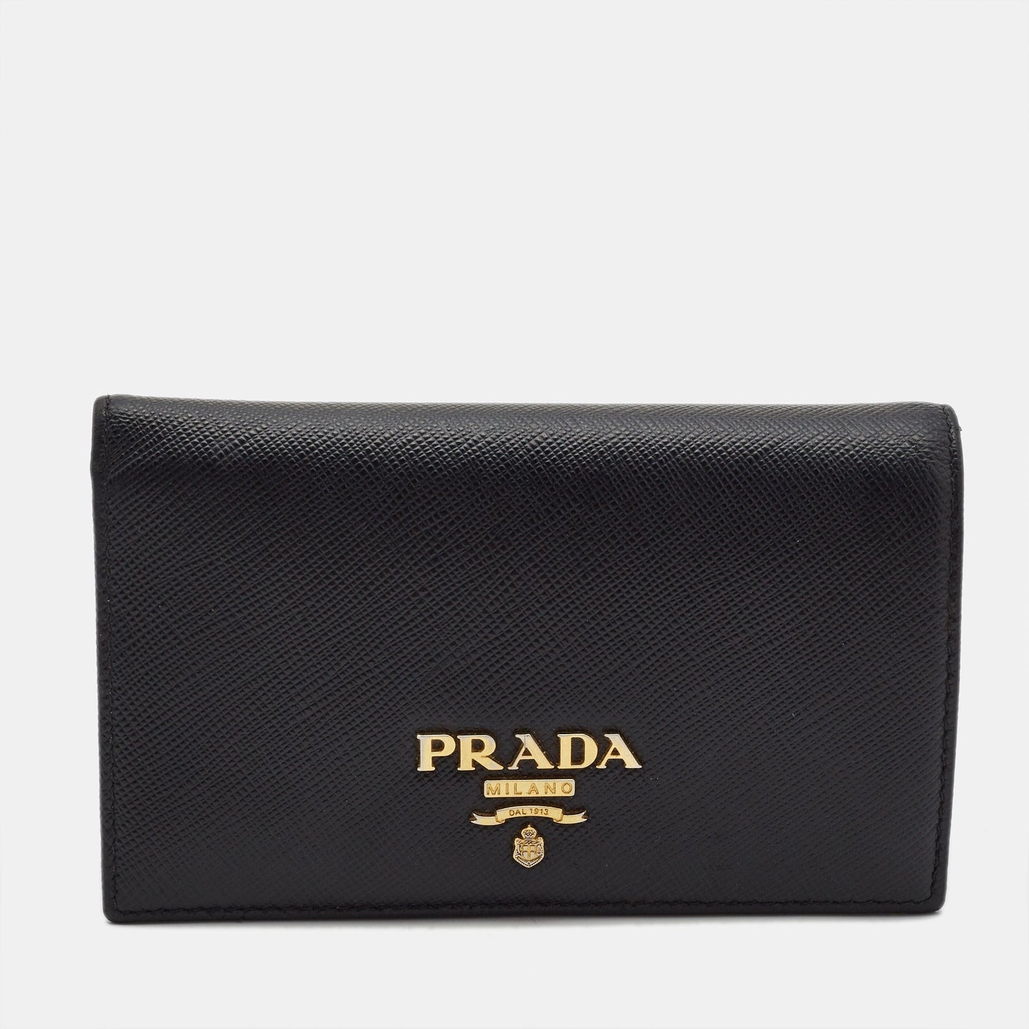 PRADA Black Saffiano Leather Bifold Wallet