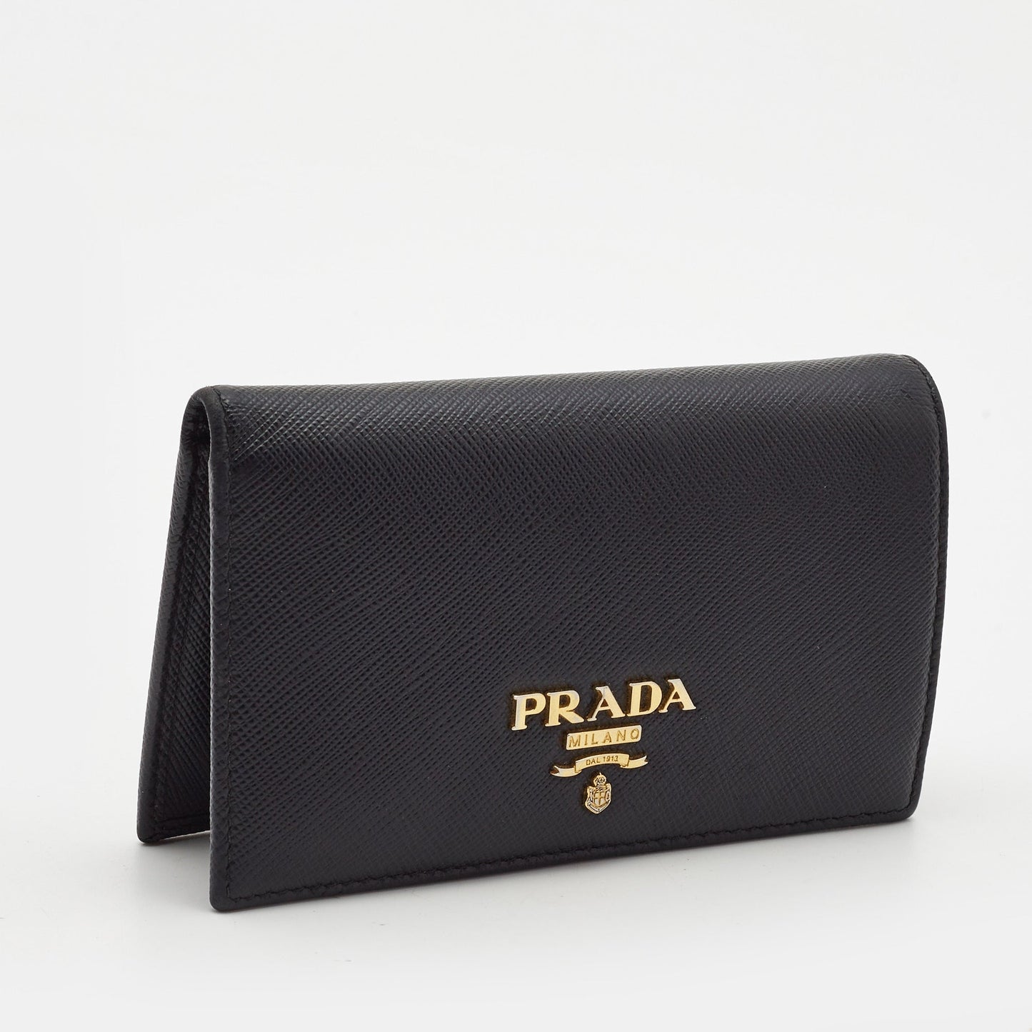 PRADA Black Saffiano Leather Bifold Wallet