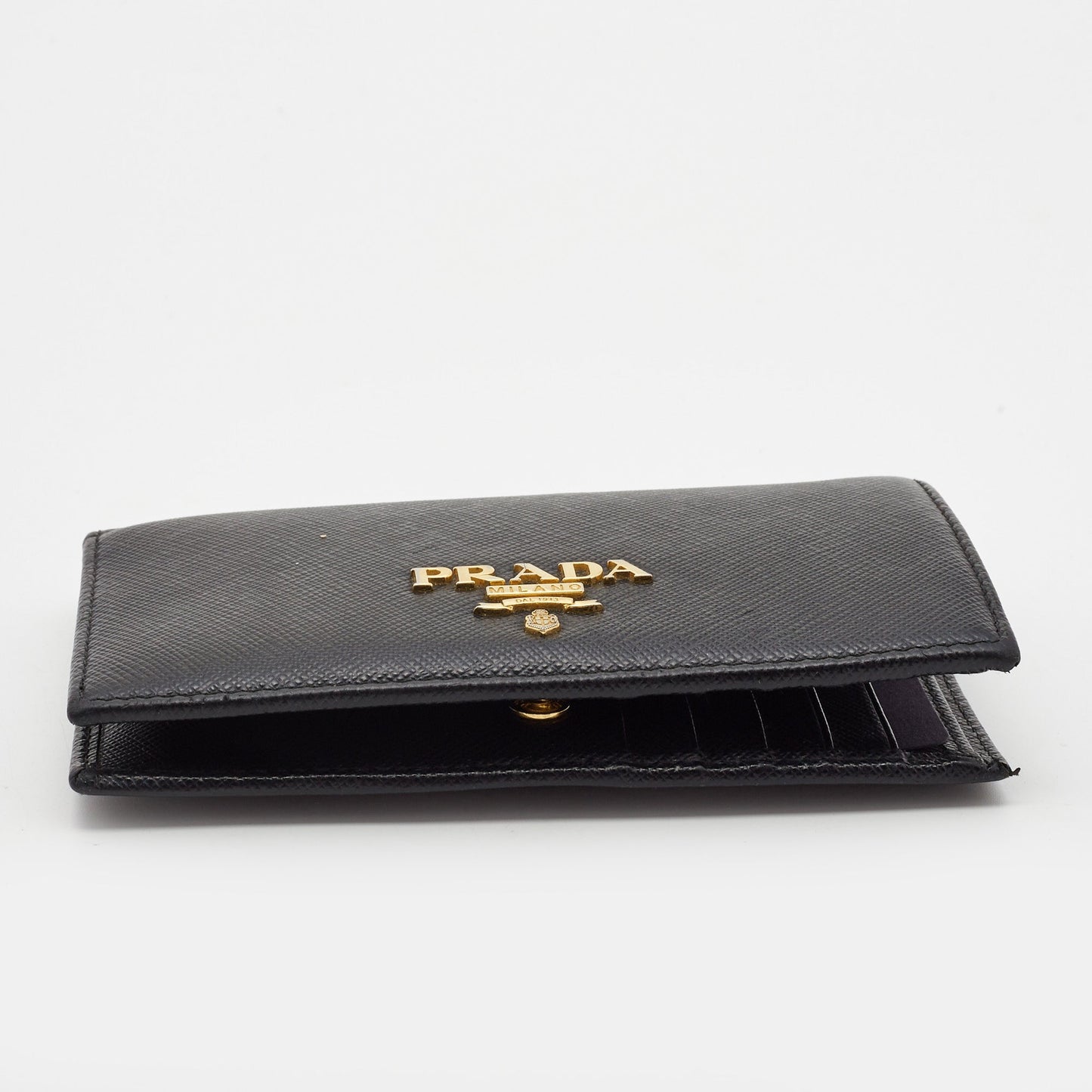 PRADA Black Saffiano Leather Bifold Wallet