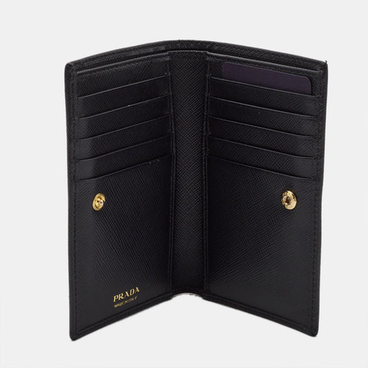 PRADA Black Saffiano Leather Bifold Wallet