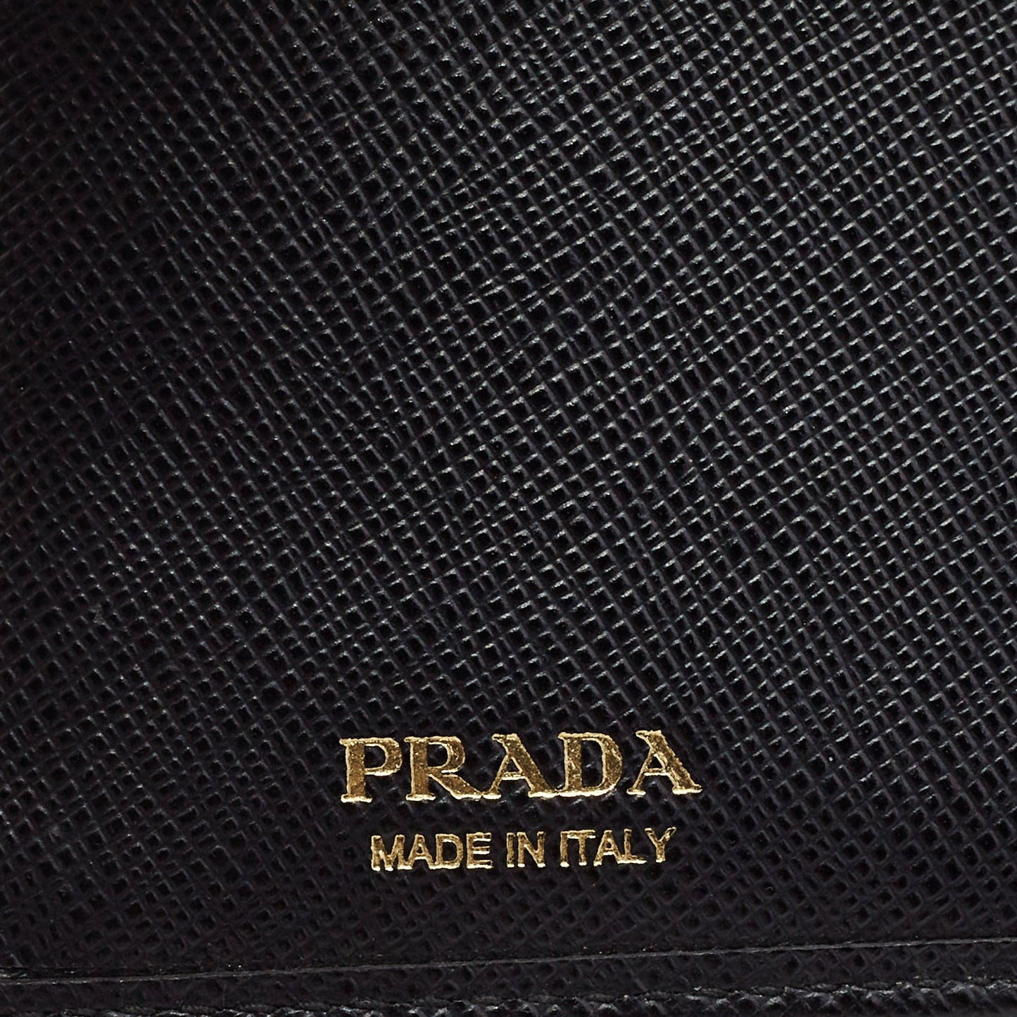 PRADA Black Saffiano Leather Bifold Wallet