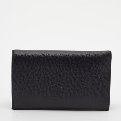 PRADA Black Saffiano Leather Bifold Wallet