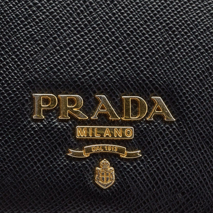 PRADA Black Saffiano Leather Bifold Wallet