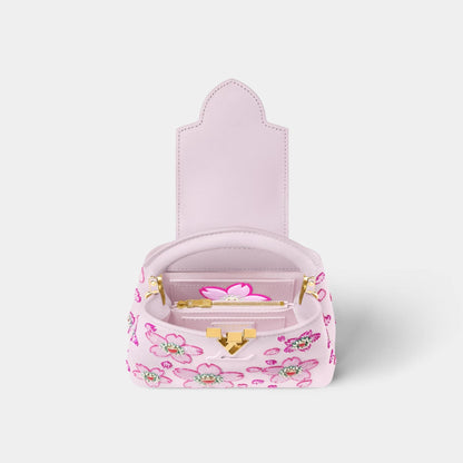 LV x TM Capucines Mini Handbag Lambskin Leather Cherry Blossom Motifs