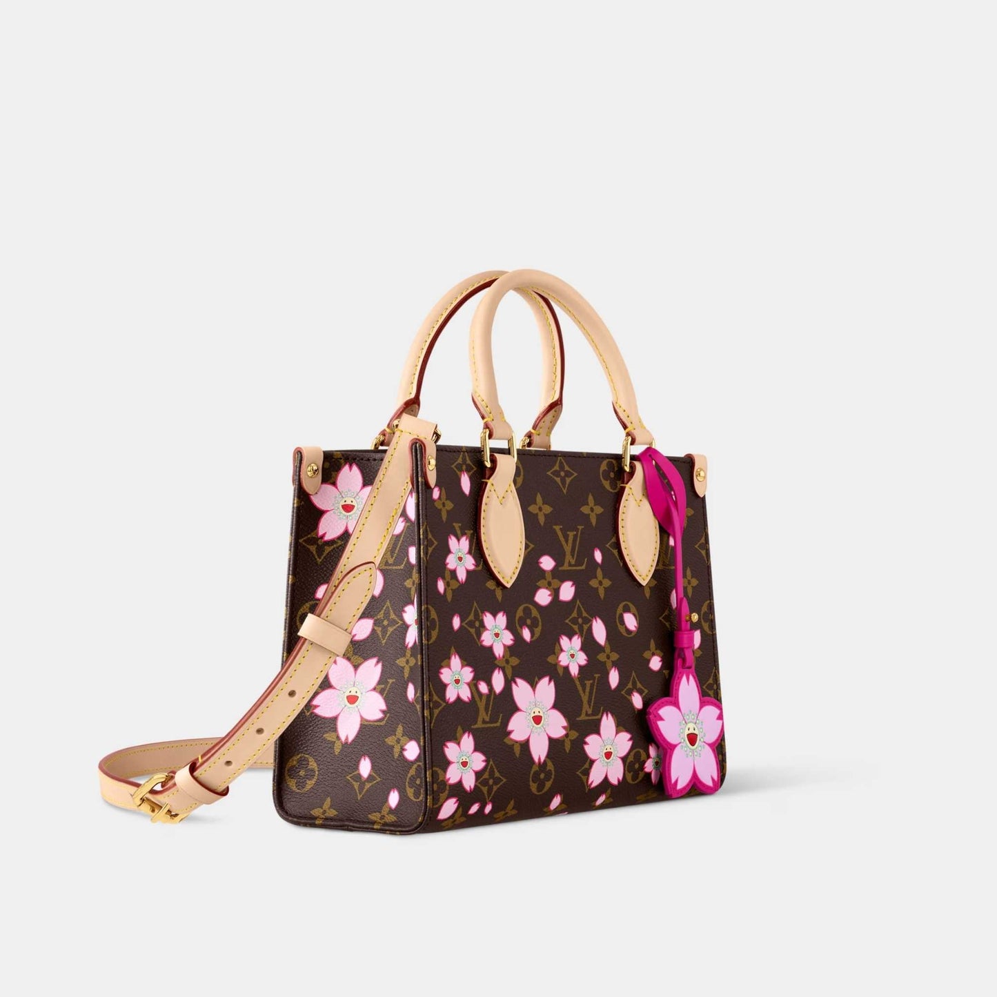 LV x TM OnTheGo PM with Cherry Blossom Motif