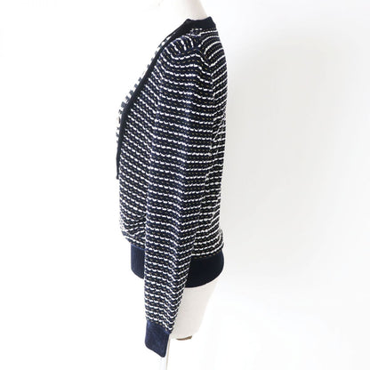 Chanel COCO Mark Button Velvet Tweed Pullover