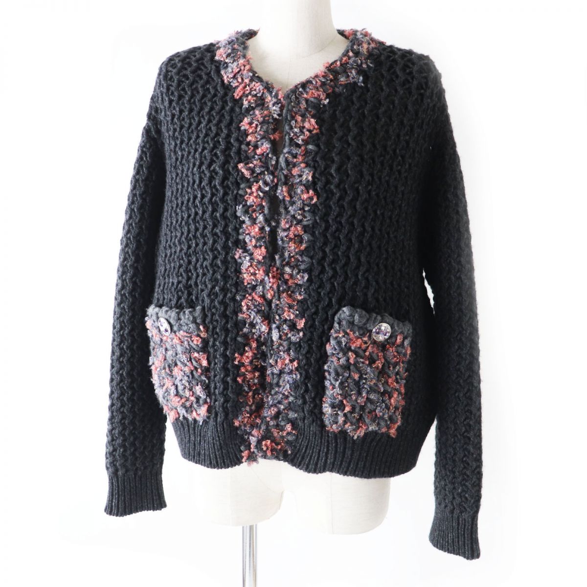 Chanel Cashmere Cardigan COCO Mark Button