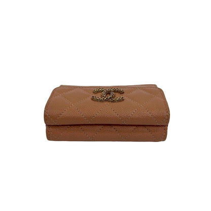Chanel Matelassé Caviar Leather Trifold Wallet
