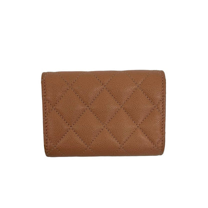 Chanel Matelassé Caviar Leather Trifold Wallet