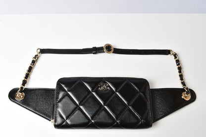 Chanel Lambskin Chain Wallet Body Bag