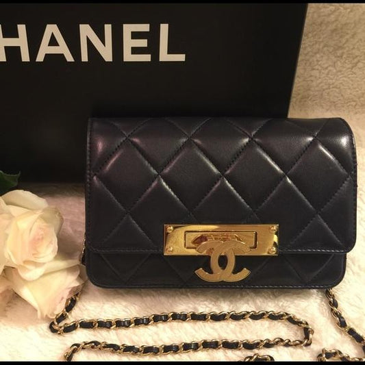 Chanel Wallet On Chain – WOC Golden Class Calfskin Black