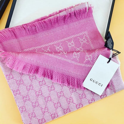 GUCCI Wool GG Jacquard Scarf