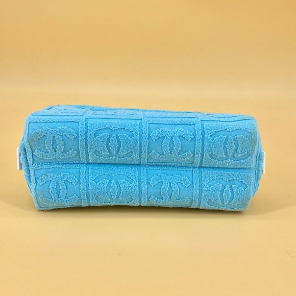 CHANEL Towel texture small pochette