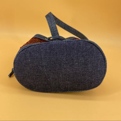 CHANEL Denim Sequin Mini Bucket Bag