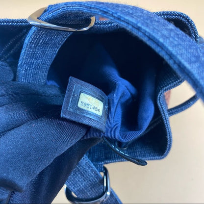 CHANEL Denim Sequin Mini Bucket Bag