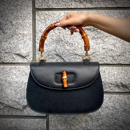 GUCCI Bamboo Top two-way leather bag