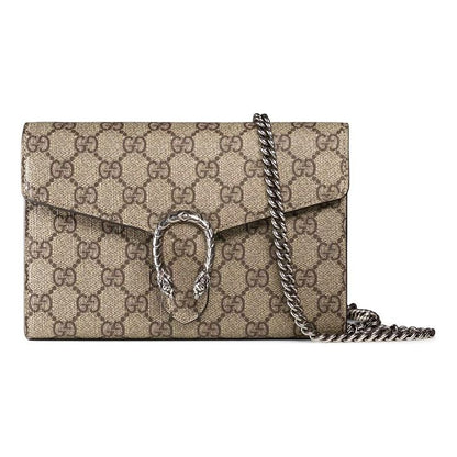 (WMNS) GUCCI Dionysus Series Synthetic canvasChain bag Dionysus Brown 401231-KHNSN-8642