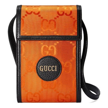 GUCCI Off The Grid OTG Environmental Friendly Series Logo Leather Logo Nylon Shoulder Messenger Bag Mini Unisex / Orange / Black 625599-H9HAN-7560