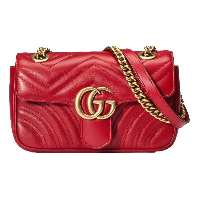 (WMNS) GUCCI GG Marmont Mini Shoulder Bag Red 446744-DTDIT-6433