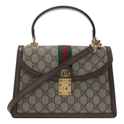 (WMNS) Gucci Canvas Ophidia Series GG Single-Shoulder Bag Small Creamy/Brown 651055-96IWX-8745