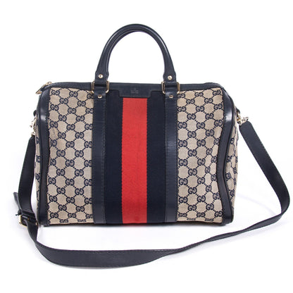 Gucci Web Original Boston Bag