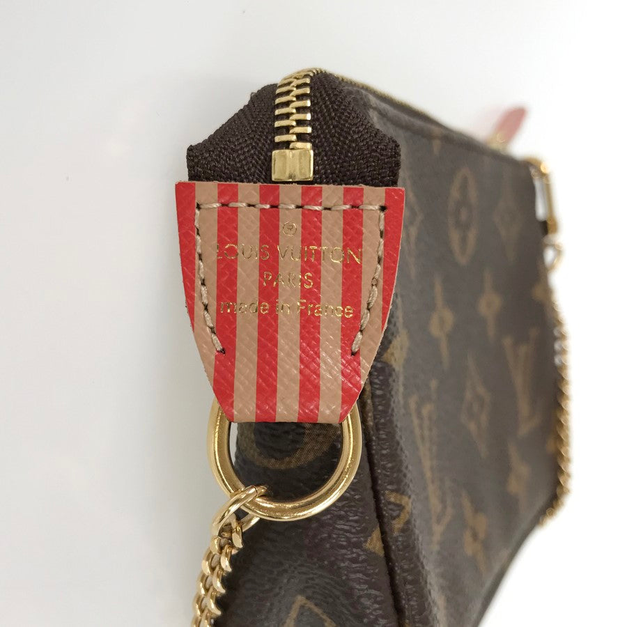 LOUIS VUITTON trunk print stripes Pouch