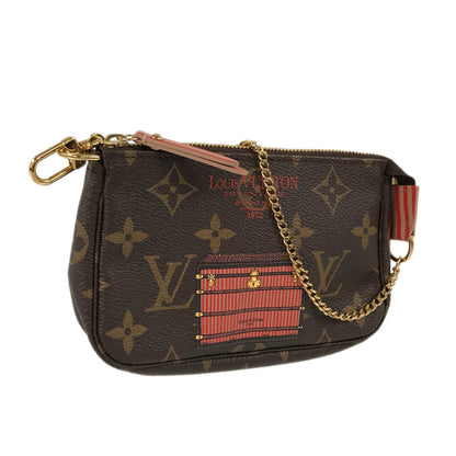 LOUIS VUITTON trunk print stripes Pouch