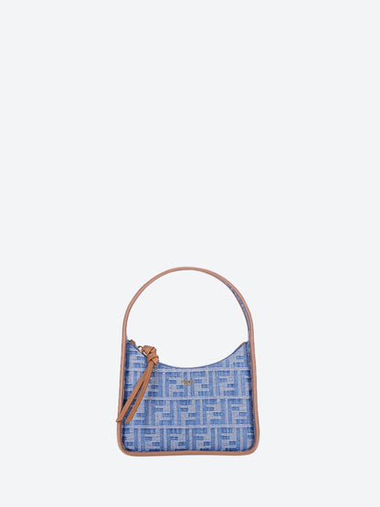 Fendi Women Mini Fendessence Denim Ff Leather Mini Bag