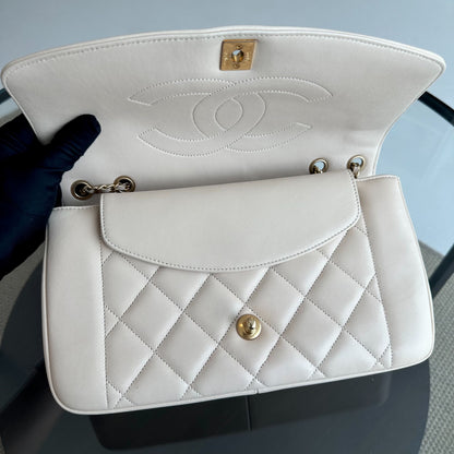 *Modern Reissue 2015* Diana Jumbo 28CM Quilted Lambskin Beige GHW No 20