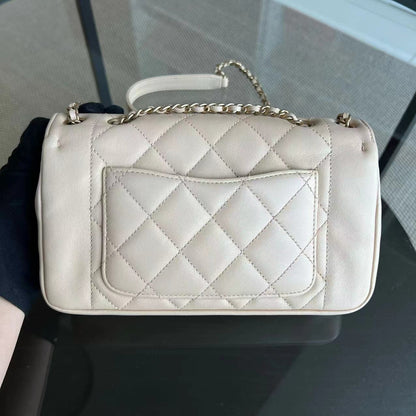 *Modern Reissue 2015* Diana Small 22CM Quilted Lambskin Beige Golden Hardware Series 20