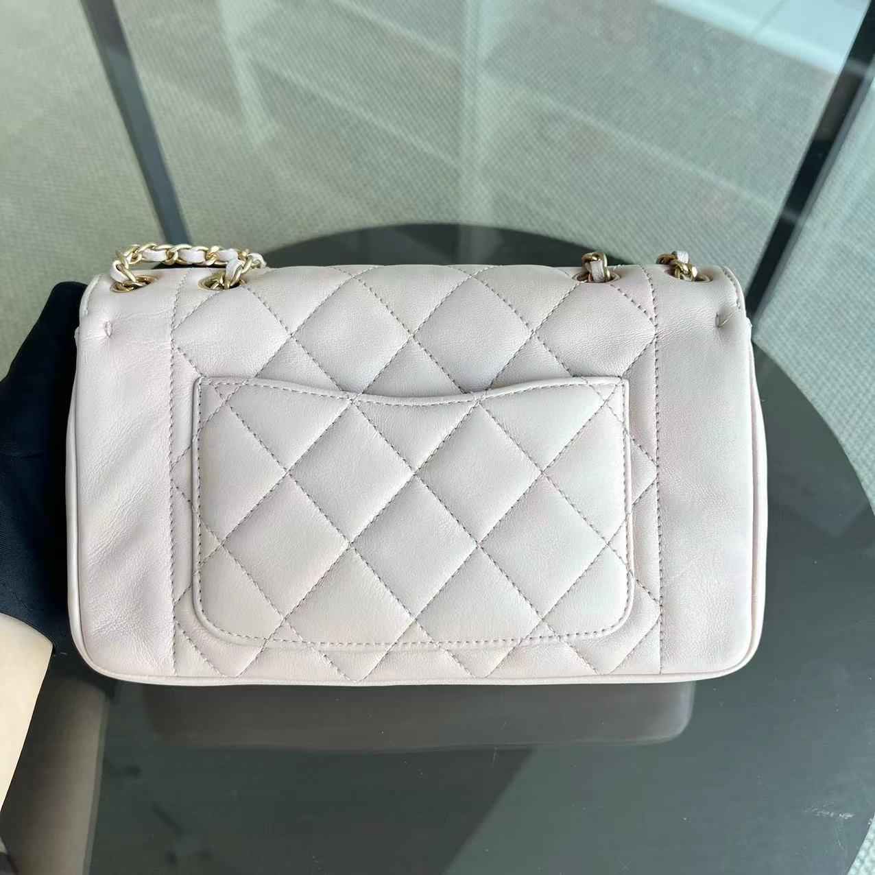*Modern Reissue 2015* Diana Small 22CM Quilted Lambskin Light Pink Golden Hardware Series 20