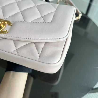 *Modern Reissue 2015* Diana Small 22CM Quilted Lambskin Light Pink Golden Hardware Series 20