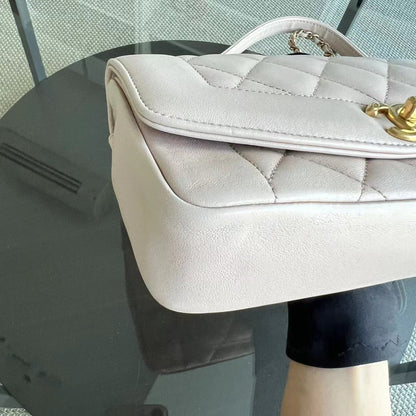 *Modern Reissue 2015* Diana Small 22CM Quilted Lambskin Light Pink Golden Hardware Series 20