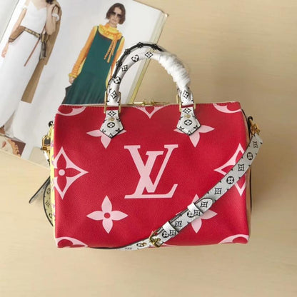 Louis Vuitton Speedy Bandouliere 30 Monogram Rouge