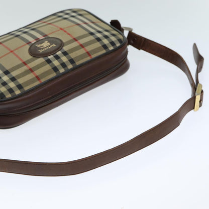 BURBERRYSs Nova Check Shoulder Bag Canvas Beige Auth mr273