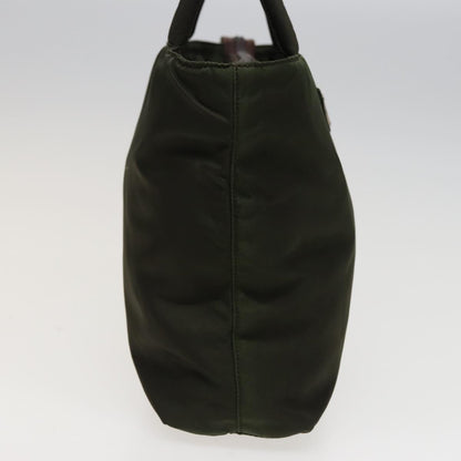 PRADA Hand Bag Nylon Khaki Auth mr282